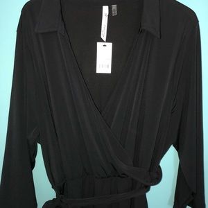 New York Collection Plus Black Knit Maxi Dress 3x